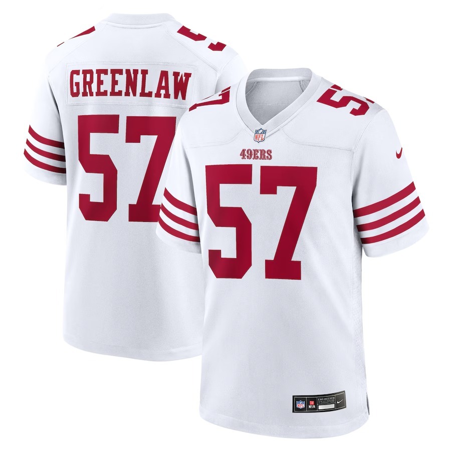 Men's San Francisco 49ers Dre Greenlaw Nike  White Team Game Jersey - Jersey