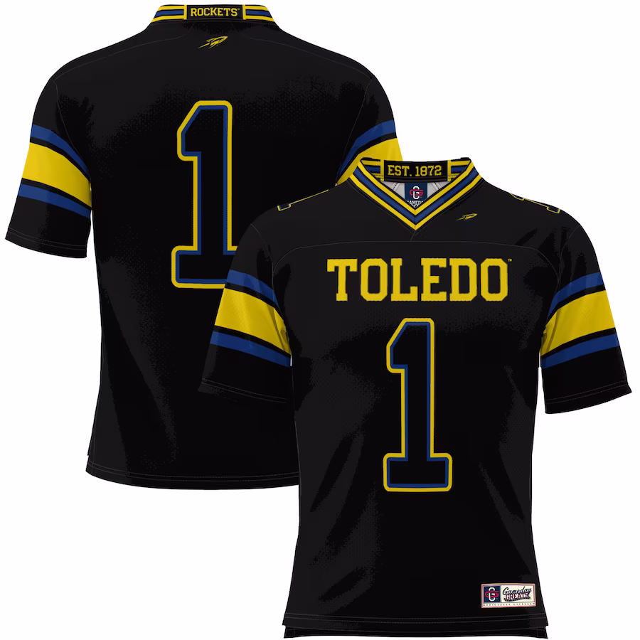 #1 Toledo Rockets GameDay Greats Youth Endzone Football Jersey - Black - Jersey