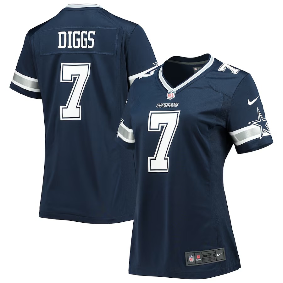 Women's Dallas Cowboys Trevon Diggs Nike Navy Game Jersey - Jersey