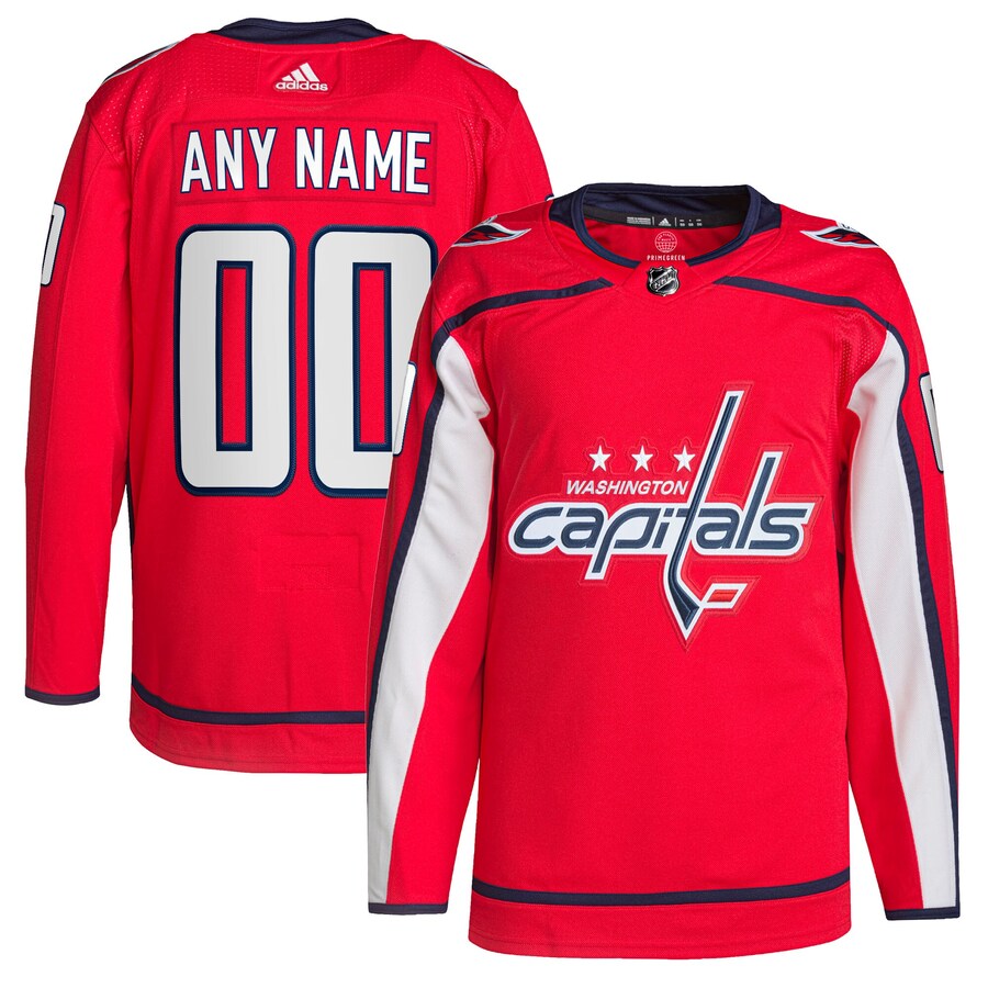 Men's Washington Capitals adidas Red Home Primegreen Authentic Pro Custom Jersey - Jersey