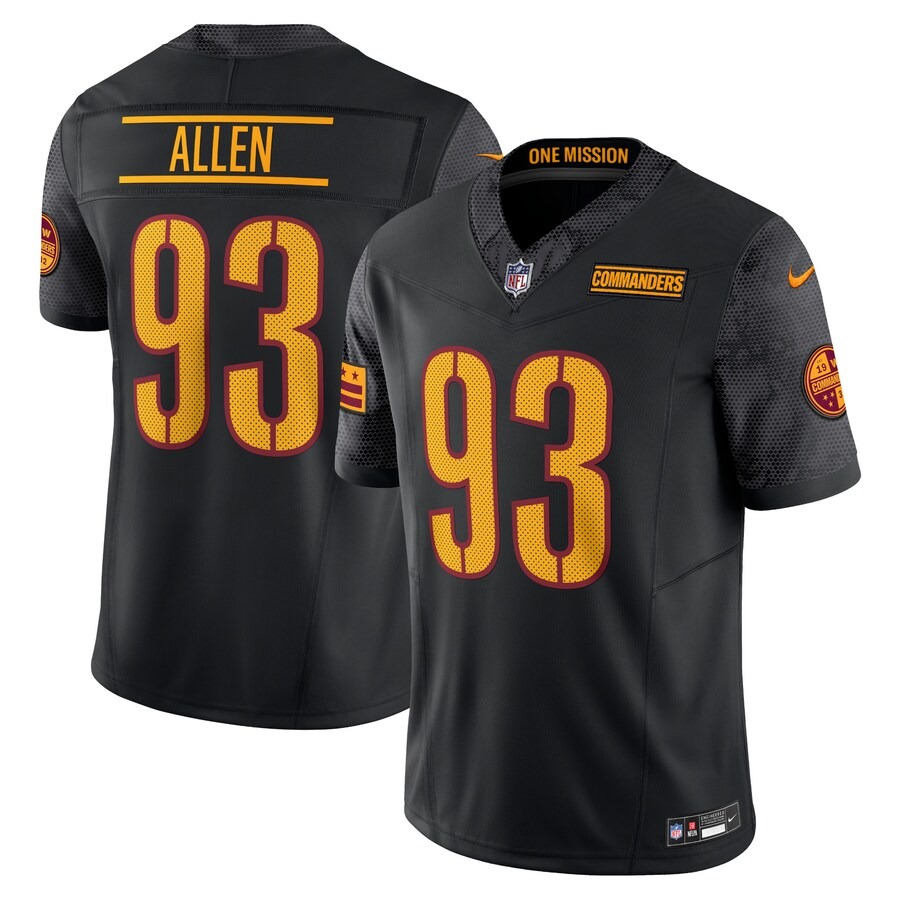 Men's Washington Commanders Jonathan Allen Nike Black Alternate Vapor F.U.S.E. Limited Jersey - Jersey