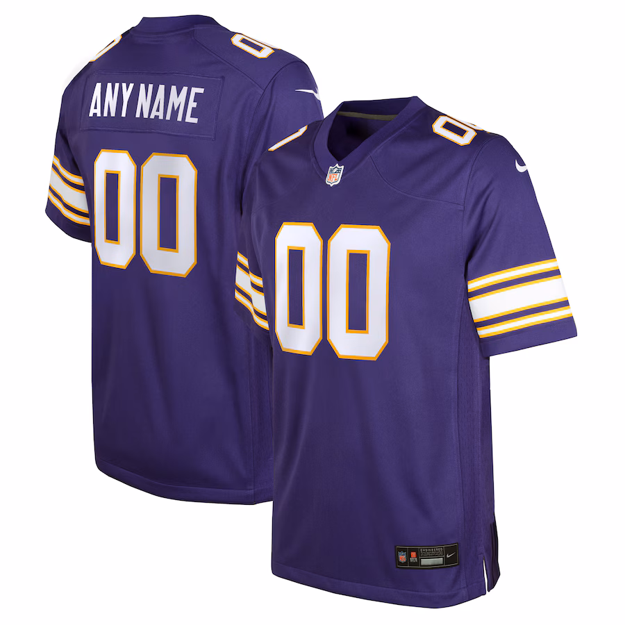 Youth Minnesota Vikings Nike Purple Classic Custom Game Jersey - Jersey