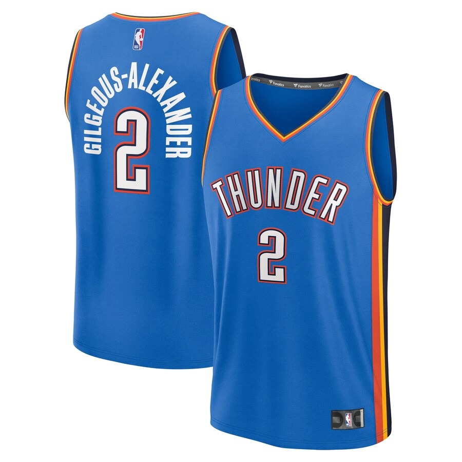 Men's Oklahoma City Thunder Shai Gilgeous-Alexander Fanatics Blue Big & Tall Fast Break Jersey - Icon Edition - Jersey