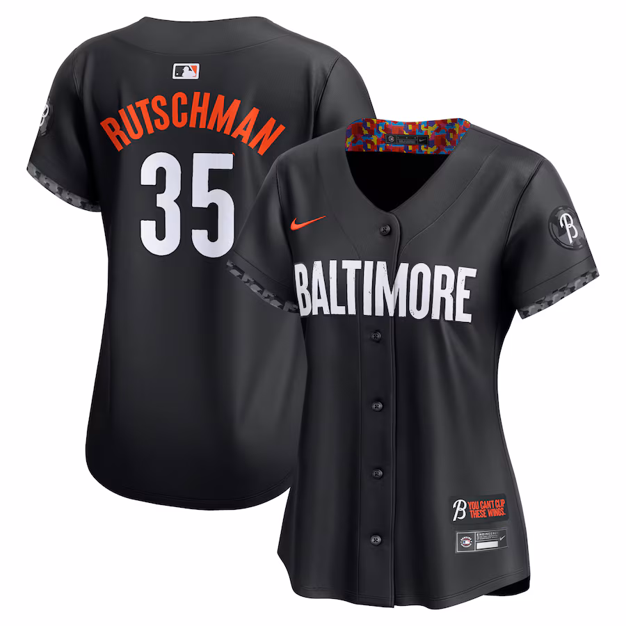 Women's Baltimore Orioles Adley Rutschman Nike Black City Connect Limited Player Jersey - Jersey