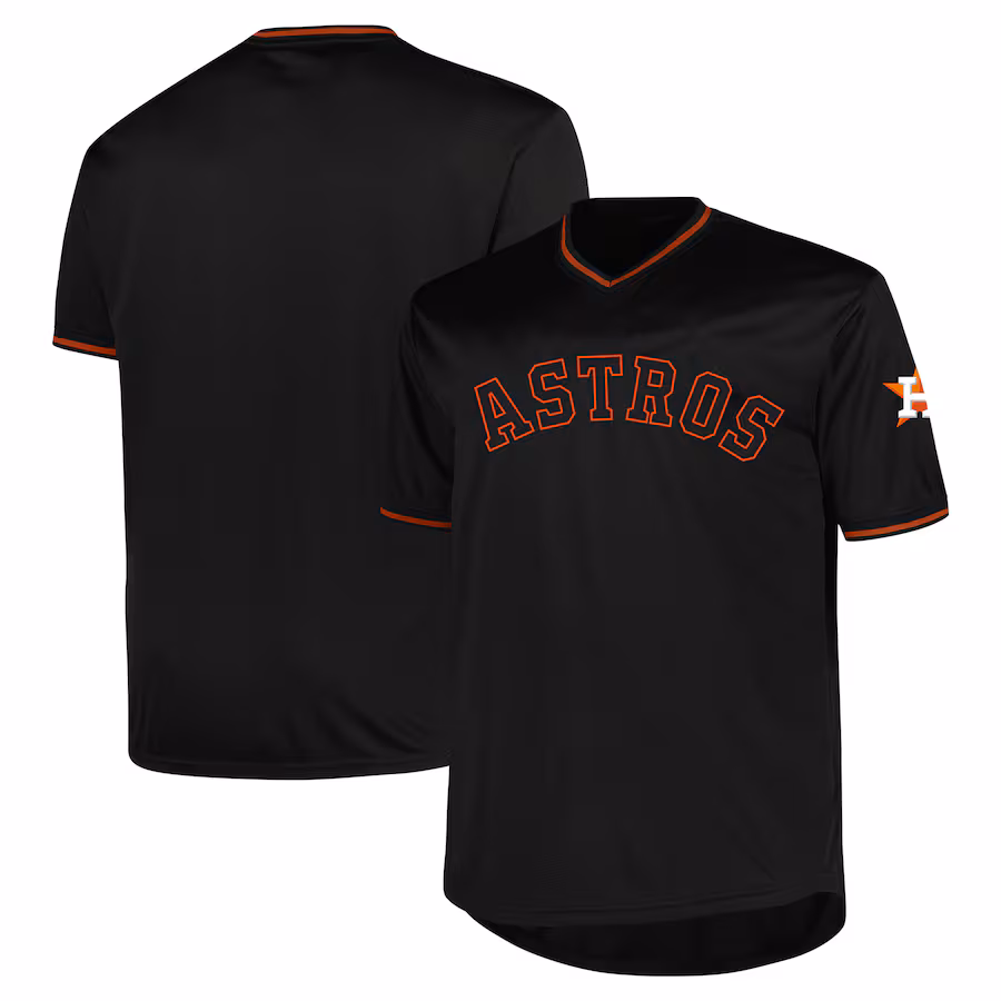 Men's Houston Astros Profile Black Big & Tall Pop Fashion Jersey - Jersey