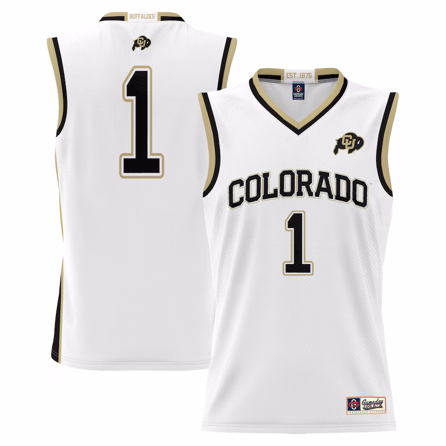 #1 Colorado Buffaloes GameDay Greats Youth Lightweight Replica Basketball Jersey - White - Jersey
