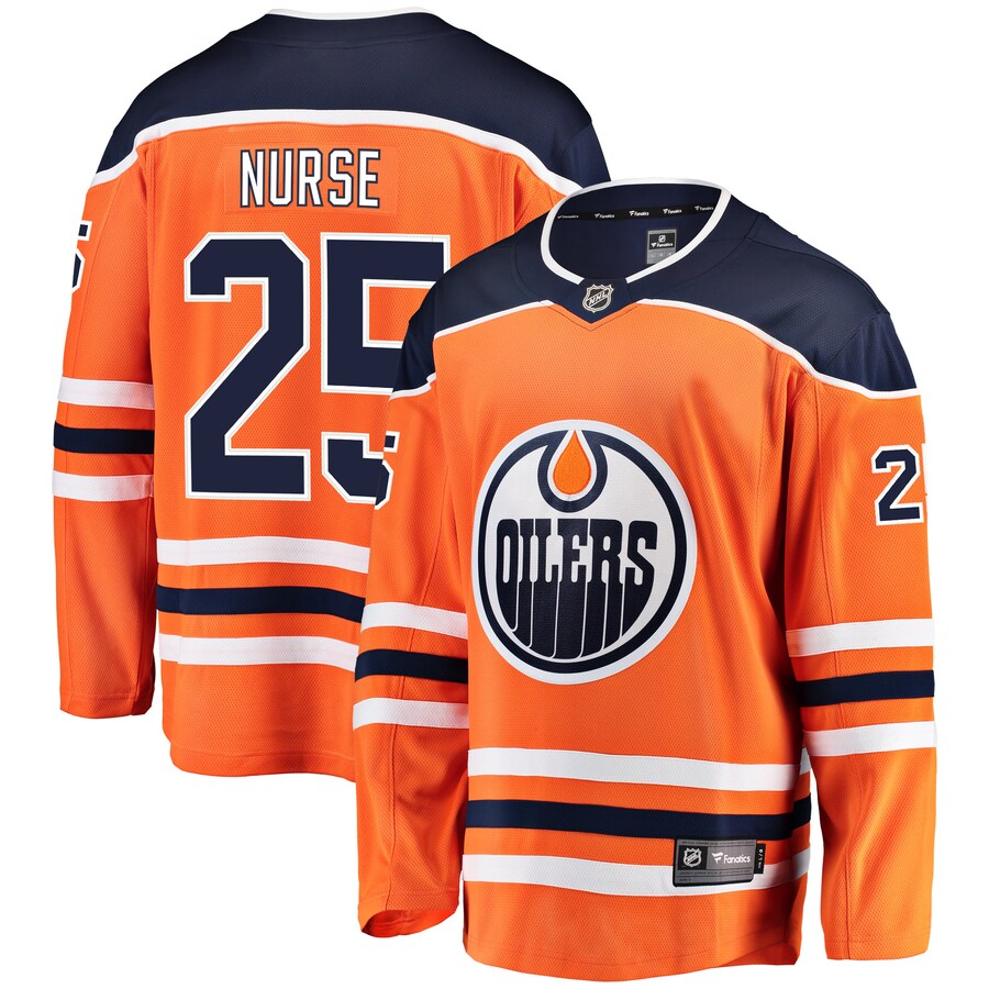 Men's Edmonton Oilers Darnell Nurse Fanatics Branded Orange Breakaway Player Jersey - Jersey