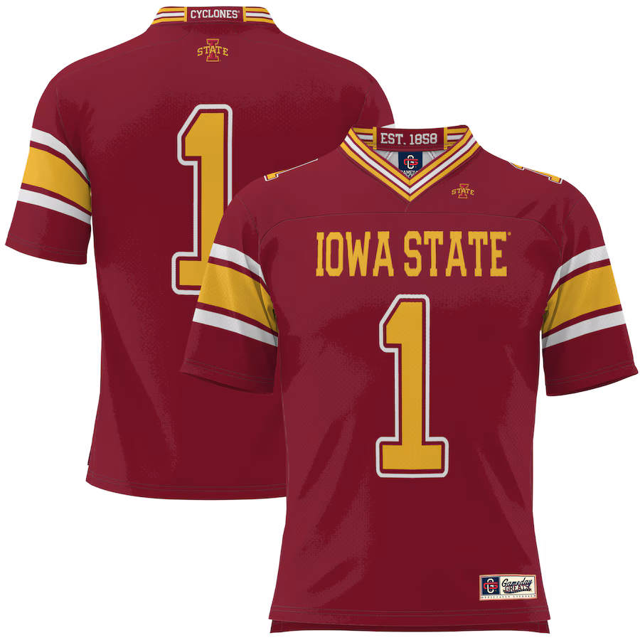 Men's GameDay Greats #1 Cardinal Iowa State Cyclones Football Jersey - Jersey