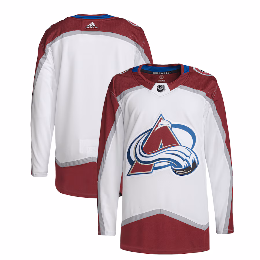 Men's Colorado Avalanche adidas White Away Primegreen Authentic Jersey - Jersey