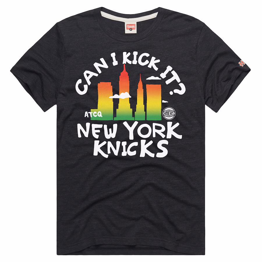 Men's New York Knicks Charcoal A Tribe Called Quest Can I Kick It? Tri-Blend T-Shirt - Jersey