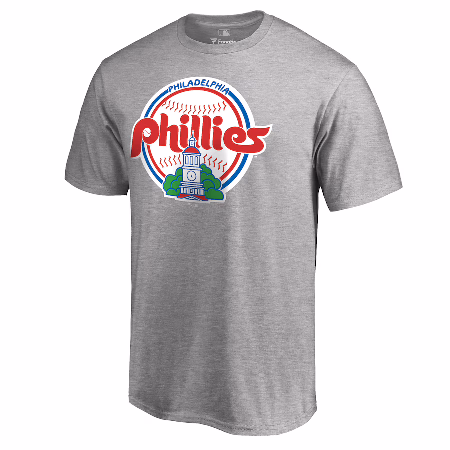 Men's Philadelphia Phillies Ash Cooperstown Collection Forbes T-Shirt - Jersey