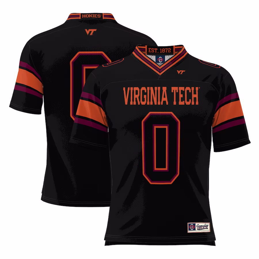 #0 Virginia Tech Hokies GameDay Greats Football Jersey - Black - Jersey