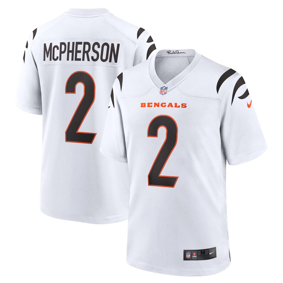 Men's Cincinnati Bengals Evan McPherson Nike White Game Player Jersey - Jersey