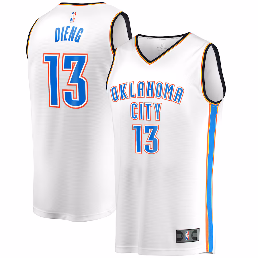 Men's Oklahoma City Thunder Ousmane Dieng Fanatics White Fast Break Player Jersey - Association Edition - Jersey
