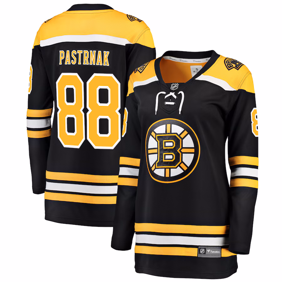 Women's Boston Bruins David Pastrnak Fanatics Black Breakaway Player Jersey - Jersey
