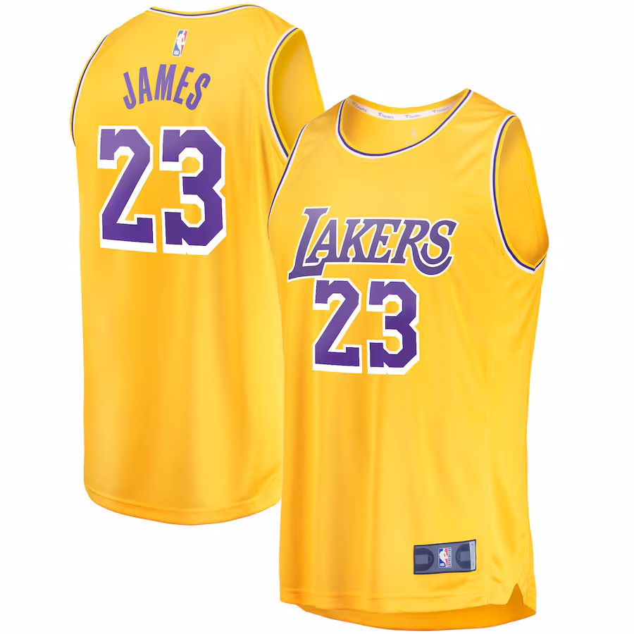 Youth Los Angeles Lakers LeBron James Fanatics Gold Fast Break Player Jersey - Icon Edition - Jersey