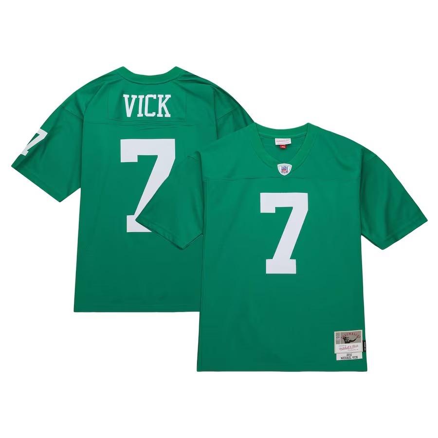 Men's Philadelphia Eagles Michael Vick Mitchell & Ness Kelly Green Legacy Replica Jersey - Jersey