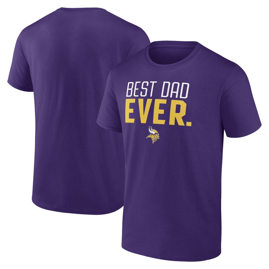 Men's Minnesota Vikings Purple Best Dad Ever Team T-Shirt - Jersey