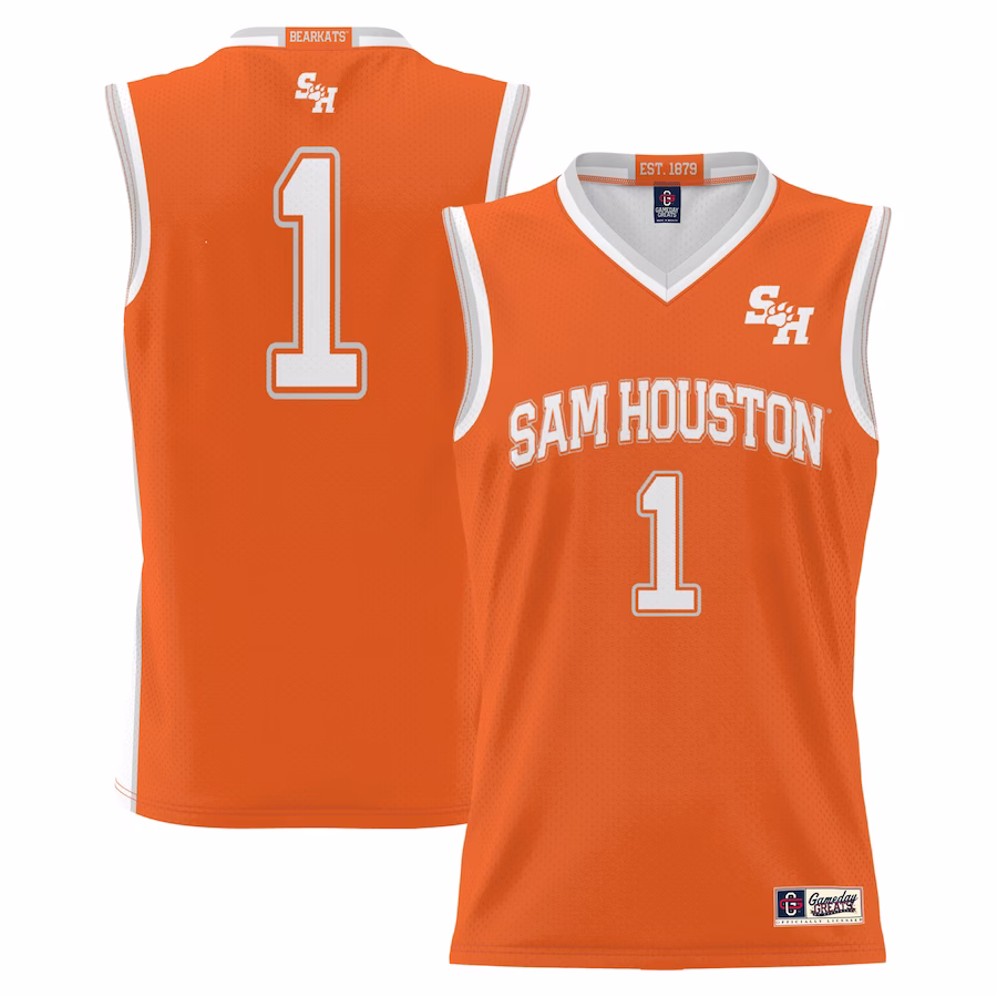 #1 Sam Houston State Bearkats GameDay Greats Replica Lightweight Basketball Jersey - Orange - Jersey