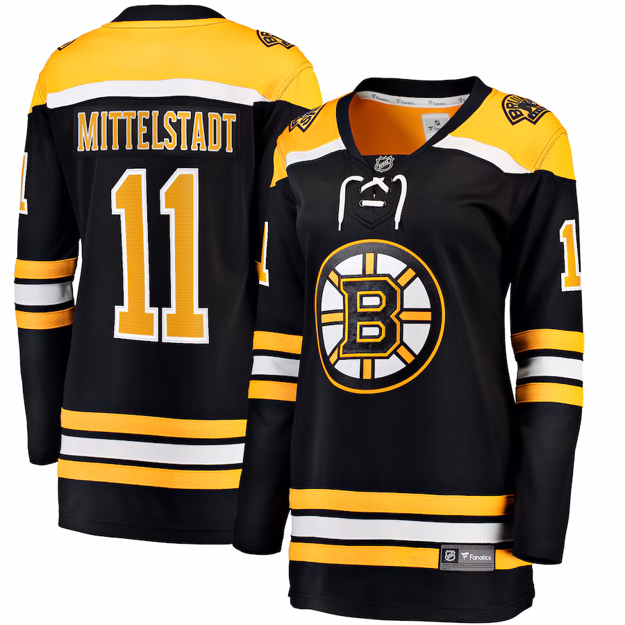 Women's Boston Bruins Casey Mittelstadt Fanatics Black Home Breakaway Player Jersey - Jersey