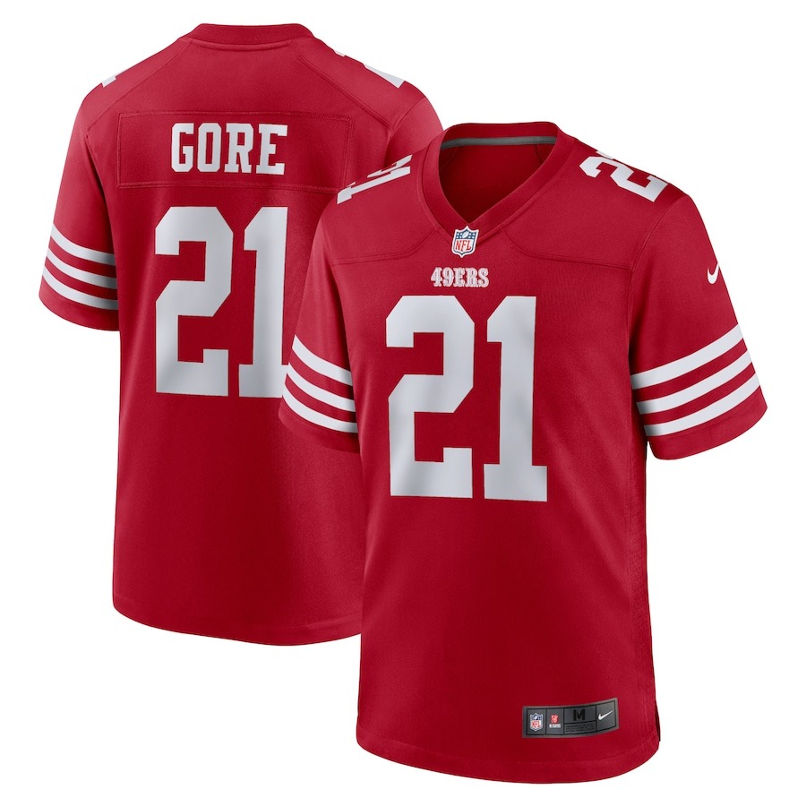 Men's San Francisco 49ers Frank Gore Nike Scarlet Retired Player Game Jersey - Jersey