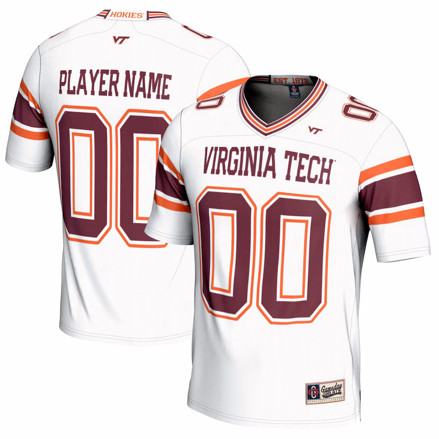 Virginia Tech Hokies GameDay Greats NIL Pick-A-Player Football Jersey - White - Jersey