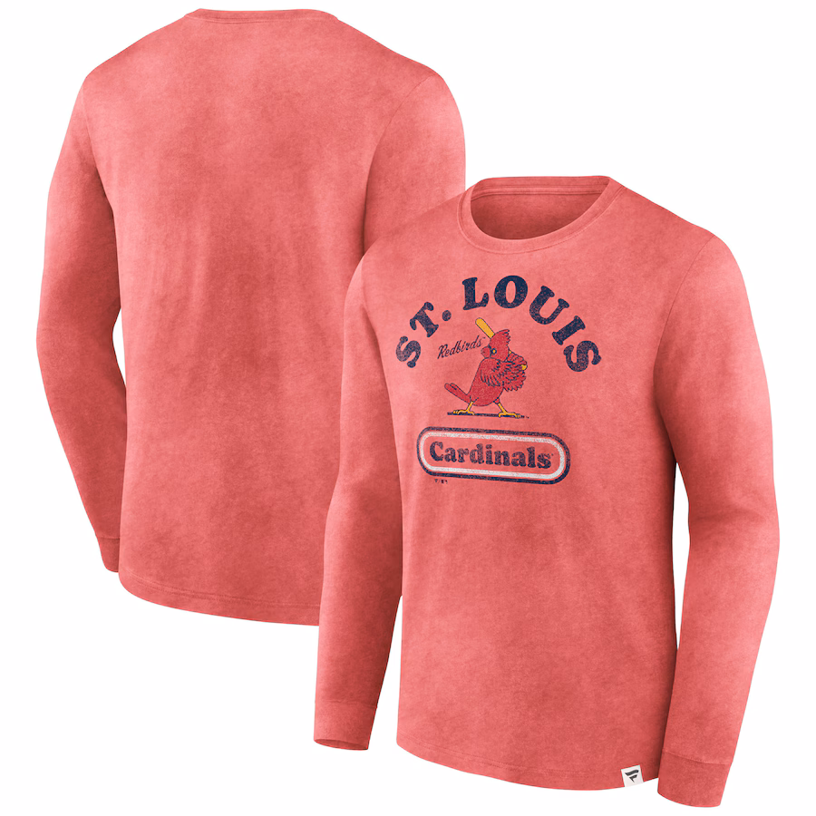 Men's St. Louis Cardinals Fanatics Red Circus Catch Long Sleeve T-Shirt - Jersey