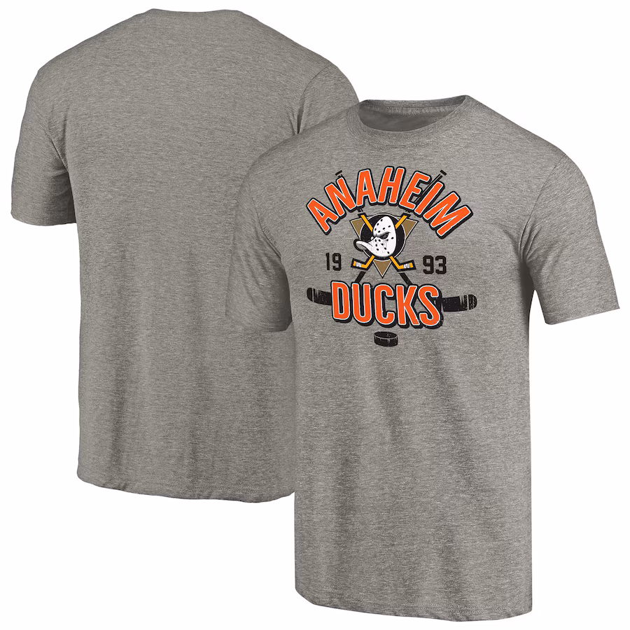 Men's Anaheim Ducks Gray Hometown Collection Tri-Blend T-Shirt - Jersey