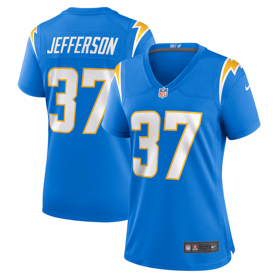 Women's Los Angeles Chargers Tony Jefferson Nike  Powder Blue Team Game Jersey - Jersey