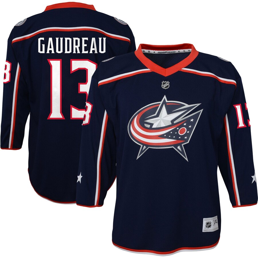 Youth Columbus Blue Jackets Johnny Gaudreau Navy Replica Player Jersey - Jersey