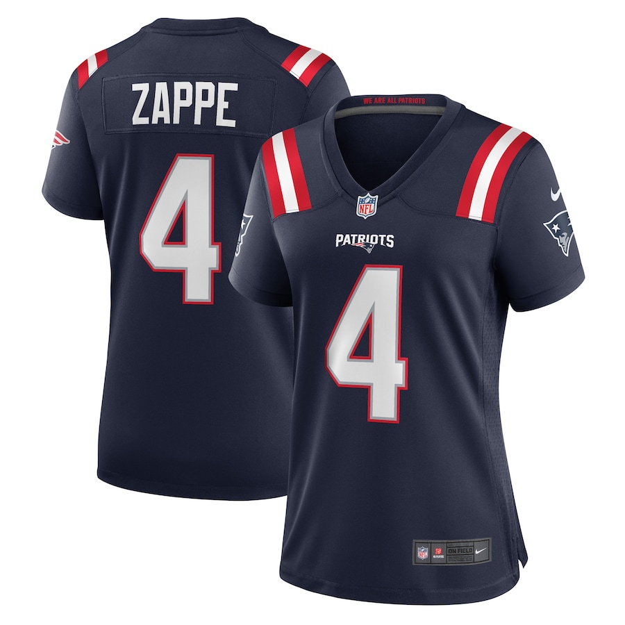 Women's New England Patriots Bailey Zappe Nike Navy Game Jersey - Jersey