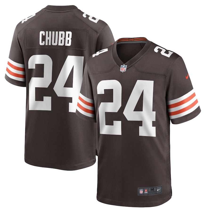 Men's Cleveland Browns Nick Chubb Nike Brown Player Game Jersey - Jersey