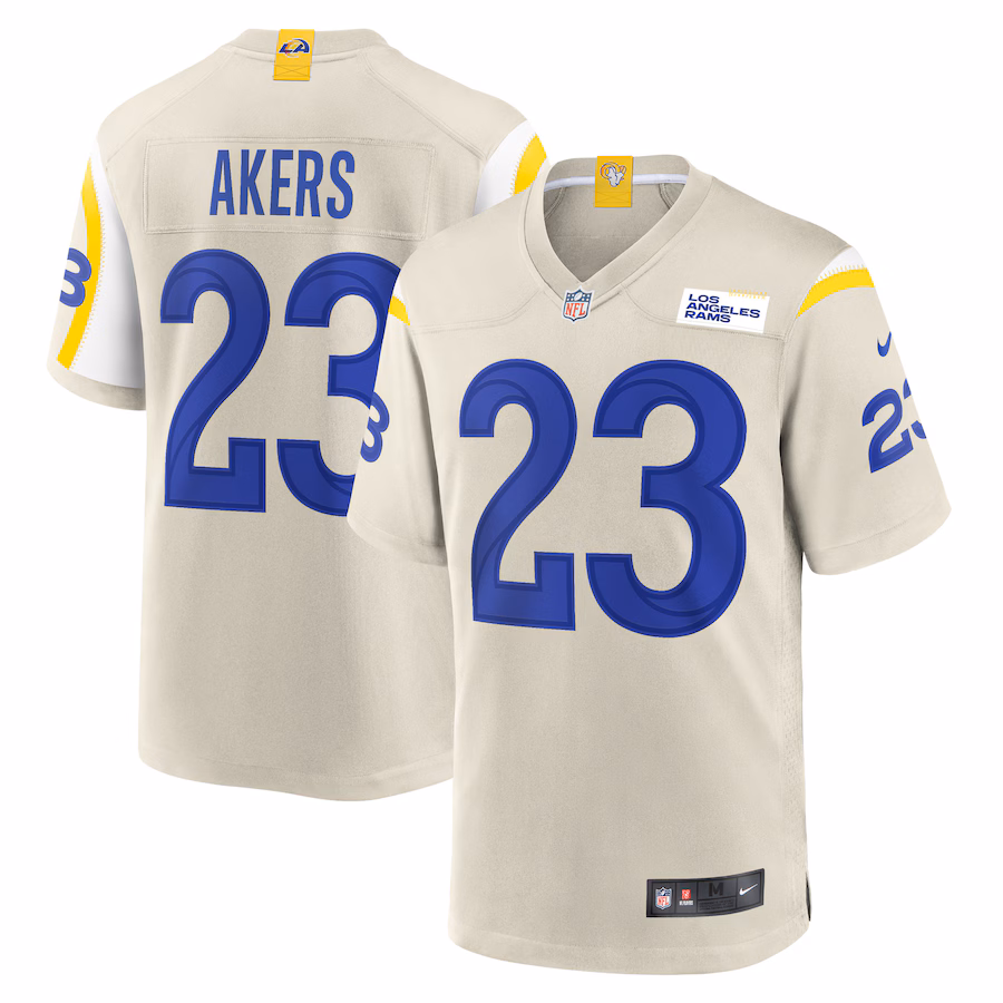 Men's Los Angeles Rams Cam Akers Nike Bone Game Jersey - Jersey