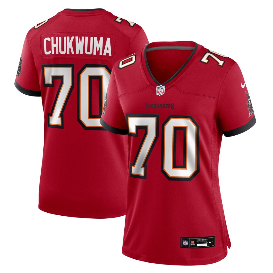Women's Tampa Bay Buccaneers Ben Chukwuma Nike Red Team Game Jersey - Jersey
