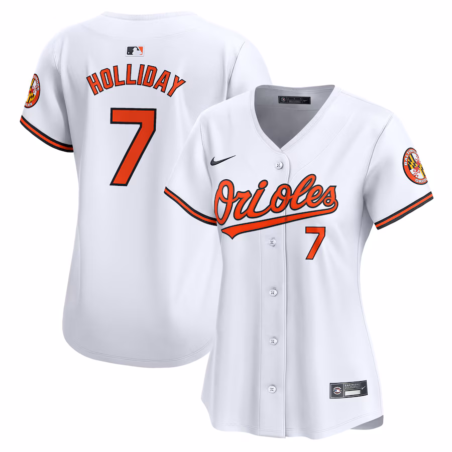 Women's Baltimore Orioles Jackson Holliday Nike White Home Limited Player Jersey - Jersey