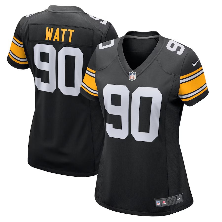 Women's Pittsburgh Steelers T.J. Watt Nike Black Alternate Game Jersey - Jersey