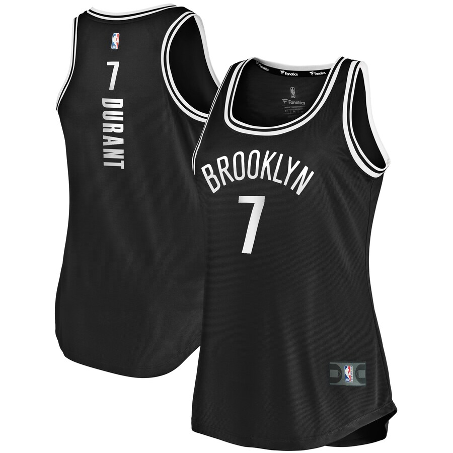 Women's Brooklyn Nets Kevin Durant Fanatics Black Fast Break Tank Jersey - Icon Edition - Jersey