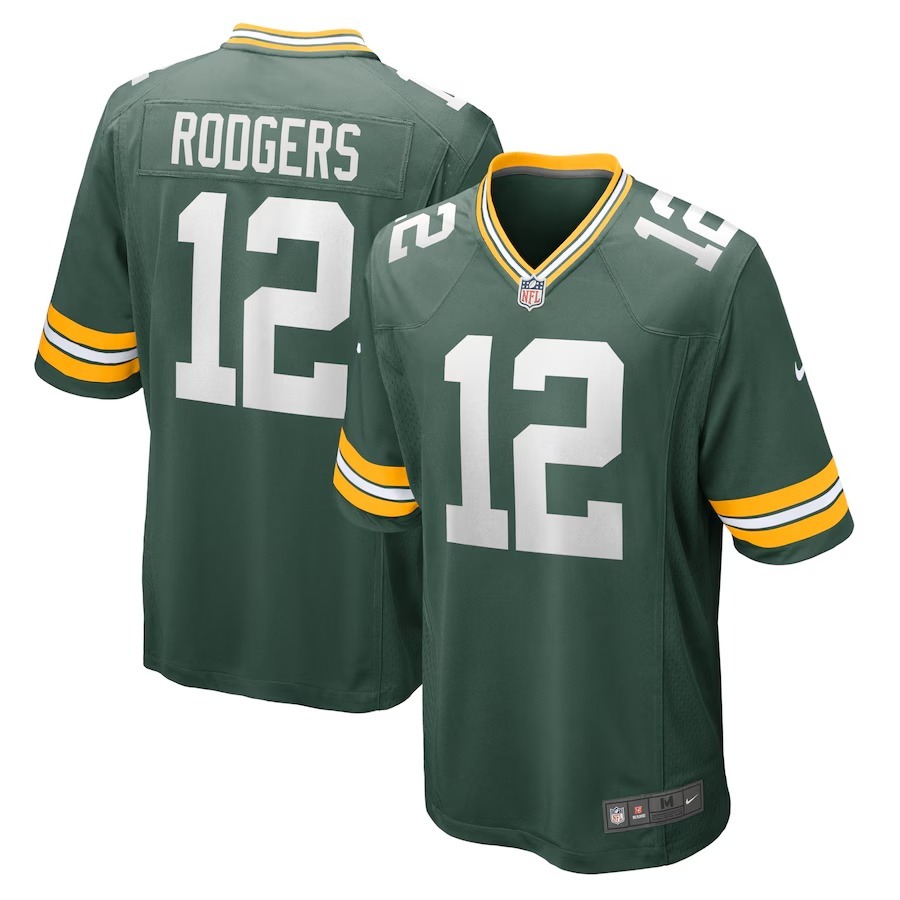 Men's Green Bay Packers Aaron Rodgers Nike Green Game Team Jersey - Jersey