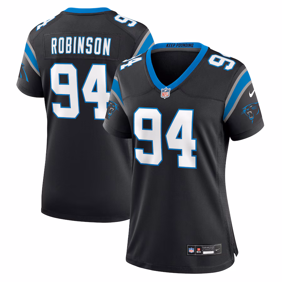 Women's Carolina Panthers A'Shawn Robinson Nike Black Game Jersey - Jersey
