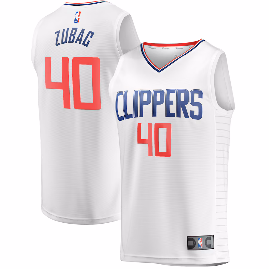 Men's LA Clippers Ivica Zubac Fanatics White Fast Break Player Jersey - Association Edition - Jersey