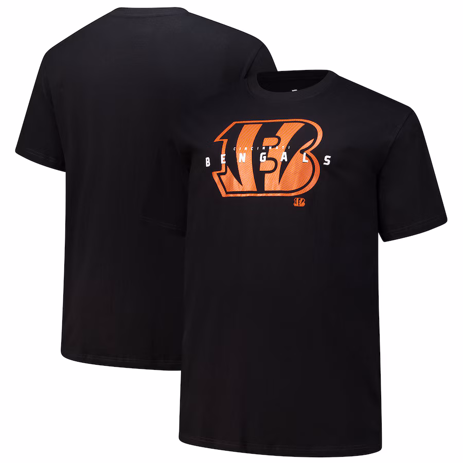 Men's Cincinnati Bengals Fanatics Black Big & Tall Coordinate T-Shirt - Jersey