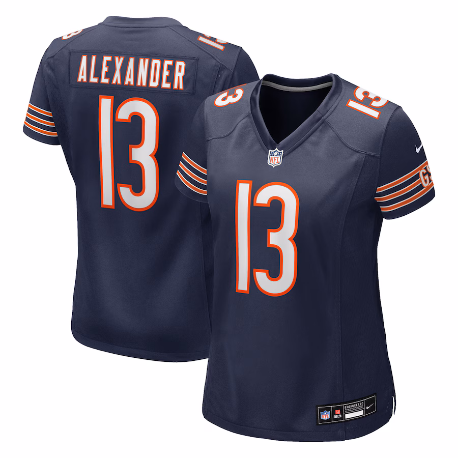 Women's Chicago Bears Maurice Alexander Nike Navy Team Game Jersey - Jersey