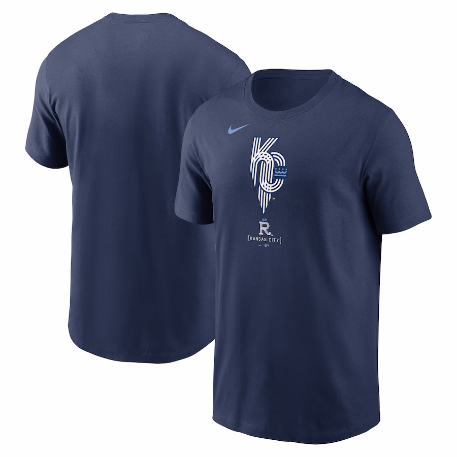 Men's Kansas City Royals Nike Navy City Connect Large Logo T-Shirt - Jersey