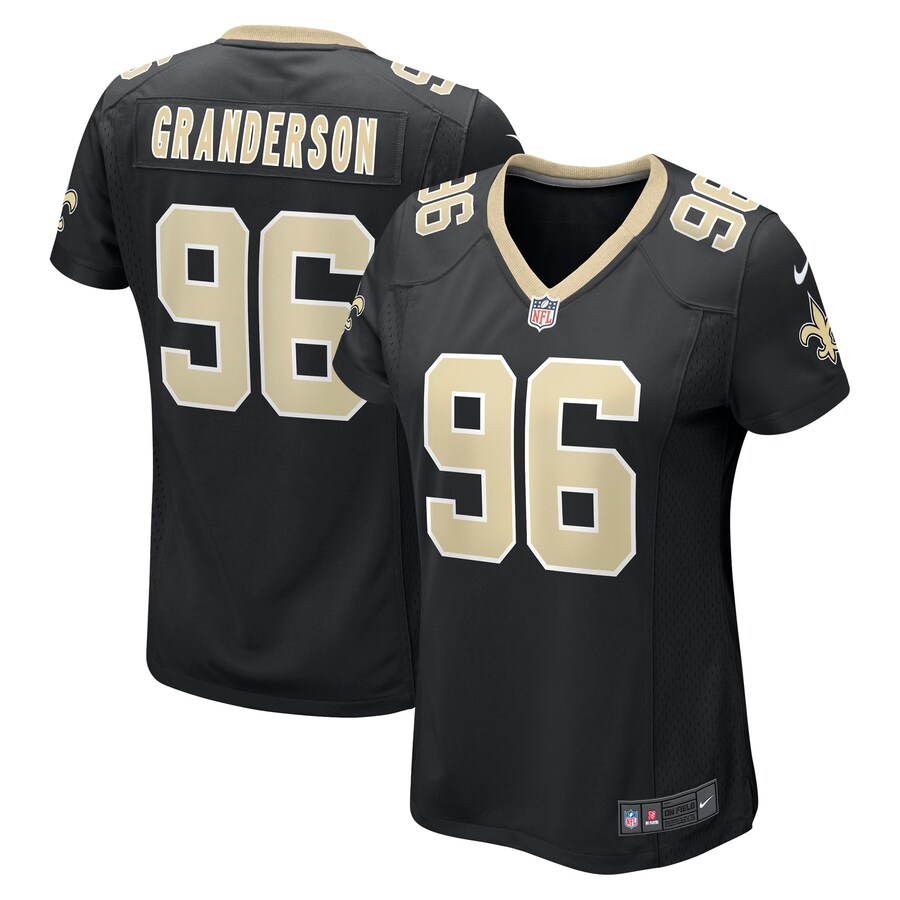 Women's New Orleans Saints Carl Granderson Nike Black Game Jersey - Jersey
