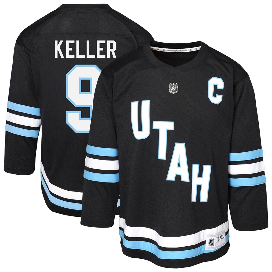 Youth Utah Hockey Club Clayton Keller Outerstuff Black Alternate Replica Player Jersey - Jersey