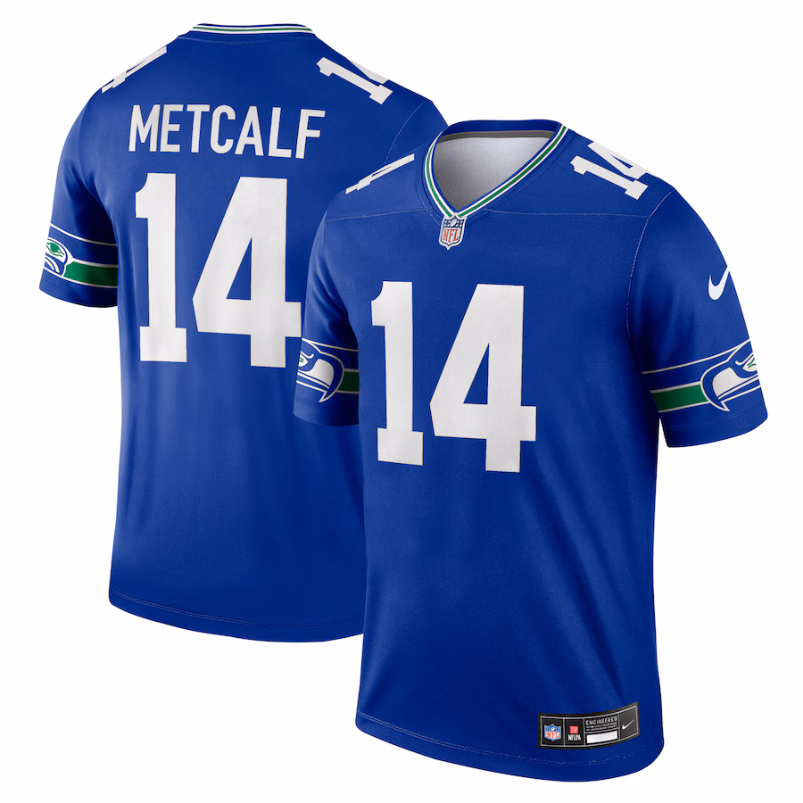 Men's Seattle Seahawks DK Metcalf Nike Royal Alternate Legend Player Performance Top - Jersey
