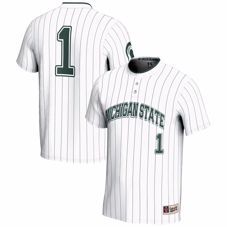 Youth GameDay Greats #1 White Michigan State Spartans Lightweight Softball Jersey - Jersey