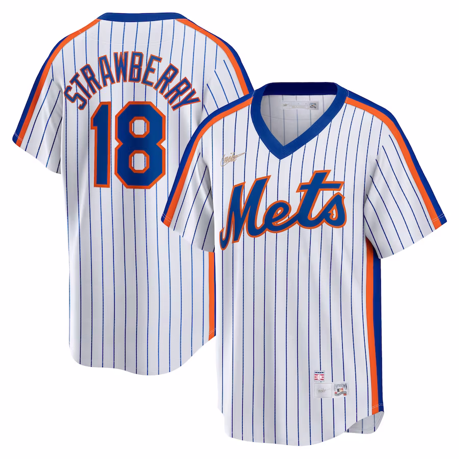 Men's New York Mets Darryl Strawberry Nike White Home Cooperstown Collection Player Jersey - Jersey