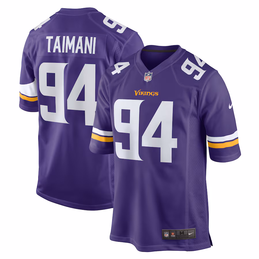 Men's Minnesota Vikings Taki Taimani Nike Purple Game Jersey - Jersey