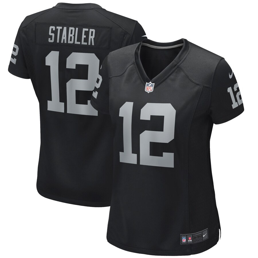 Women's Las Vegas Raiders Ken Stabler Nike Black Game Retired Player Jersey - Jersey